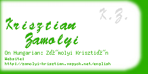 krisztian zamolyi business card